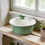 Mini Cast Iron Enamel Dutch Oven 2 Quart Sage Green