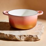 Cast Iron Enamel Dutch Oven 5 Quart Sunset Gradient