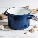 Cast Iron Enamel Dutch Oven 4.5 Quart Speckled Ocean Blue